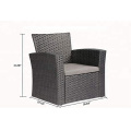 Hot sale PE wicker chair outdoor furniture with gray high chair garden funiture with umbrlla